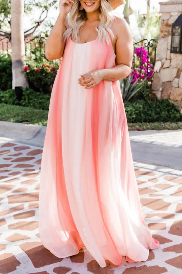 Oceans Of Love Multi Ombre Maxi Dress-serendiple.com