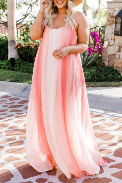 Oceans Of Love Multi Ombre Maxi Dress-serendiple.com