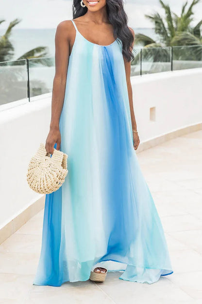 Oceans Of Love Multi Ombre Maxi Dress-serendiple.com