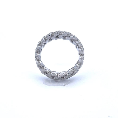KAEL 2.94 CTW 925 MOISSANITE RHODIUM ICED OUT RING | 995391