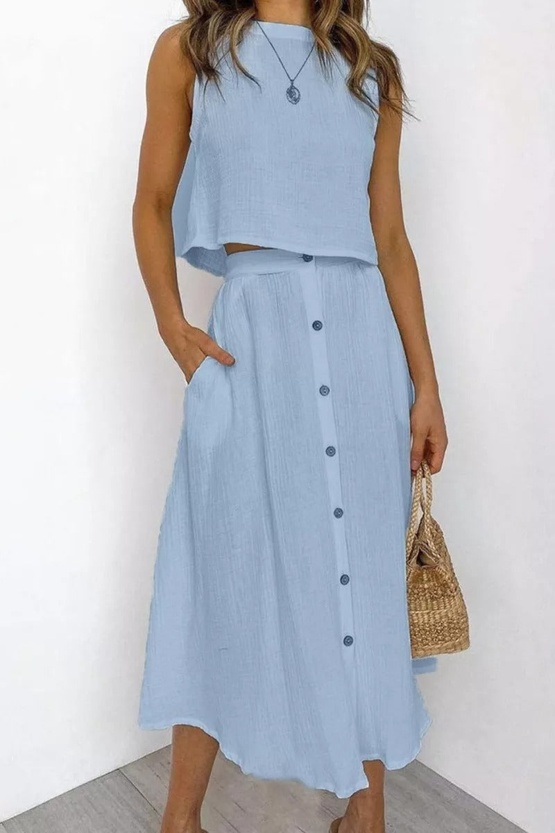Holiday Leisure Cotton Two-pieces suits-serendiple.com